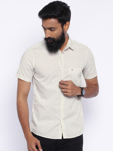 

United Colors of Benetton Off-White Printed Casual Shirt