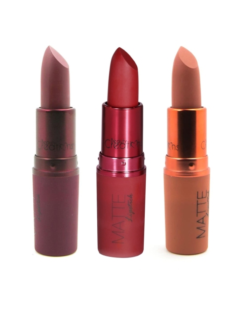 

Beauty Creations Set of 3 Matte Lipsticks, Red