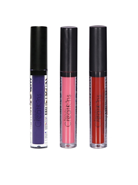 

Beauty Creations Set of 3 Long Wear Matte Lip Glosses, Red