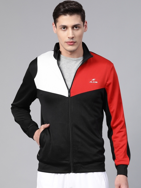 

Alcis Men Black & Red Colourblocked Training Jacket