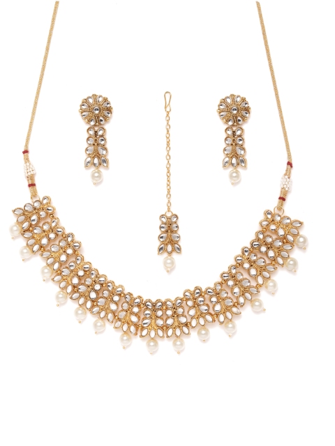 

Peora Women Gold Plated Kundan Studded Jewellery Set