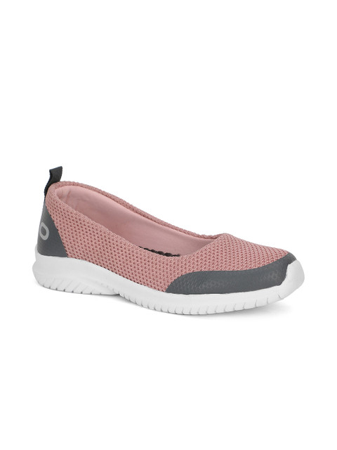 

Khadims Women Pink & Grey Colourblocked Slip-On Sneakers