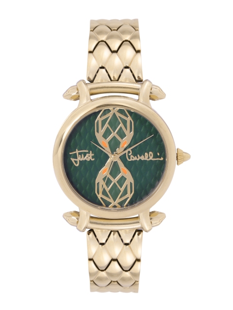 

Just Cavalli Women Green & Gold-Toned Textured Analogue Watch JC1L061M0075