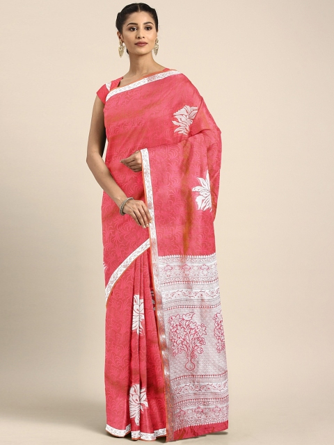 

Pothys Coral Woven Design Art Silk Saree