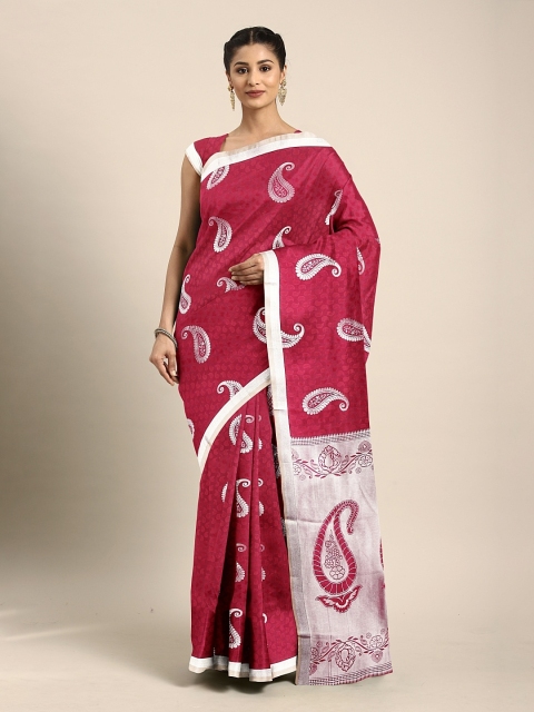 

Pothys Maroon Woven Design Art Silk Saree