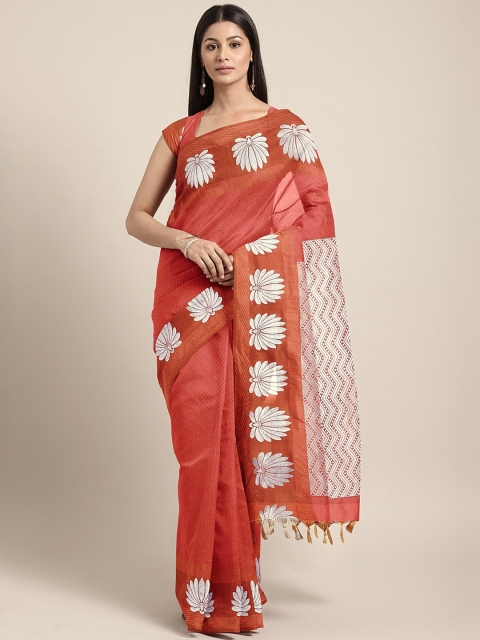 

Pothys Red Woven Design Art Silk Saree