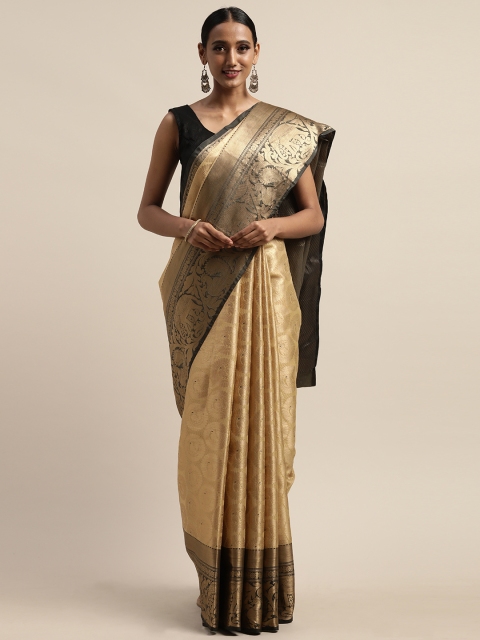 

Pothys Beige Woven Design Tissue Saree
