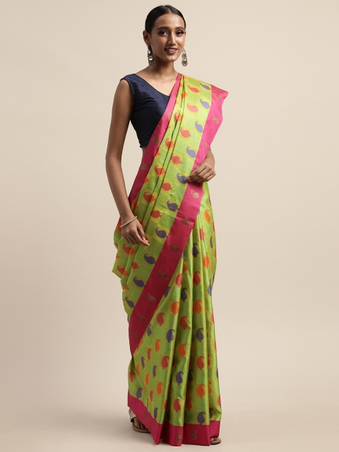 

Pothys Green Woven Design Tissue Saree