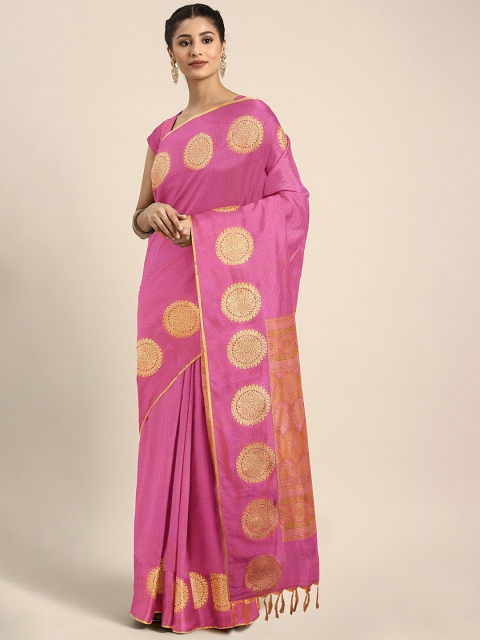 

Pothys Pink Woven Design Art Silk Saree