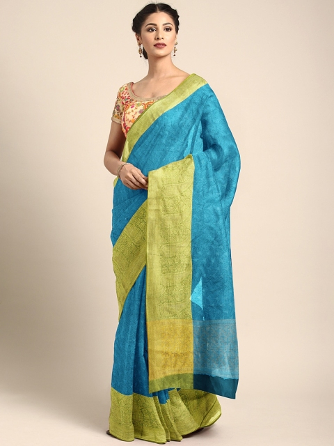 

Pothys Blue Woven Design Tissue Saree