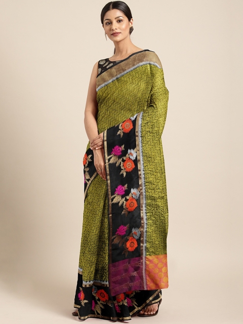 

Pothys Yellow & Black Tissue Woven Design Saree