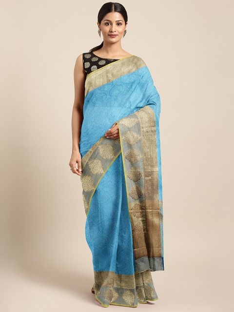 

Pothys Blue Woven Design Tissue Saree