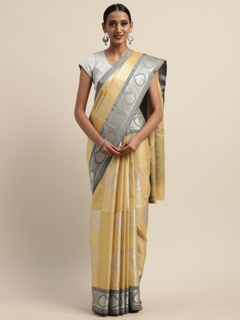 

Pothys Beige Woven Design Tissue Saree