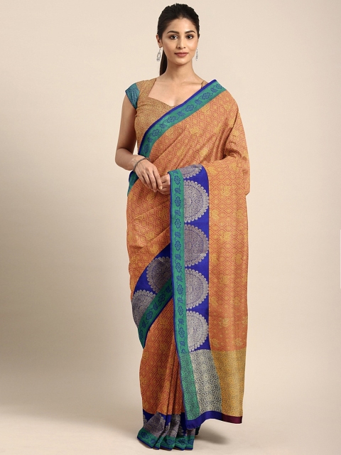 

Pothys Orange & Red Tissue Woven Design Saree