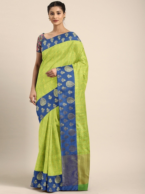 

Pothys Green Woven Design Tissue Saree