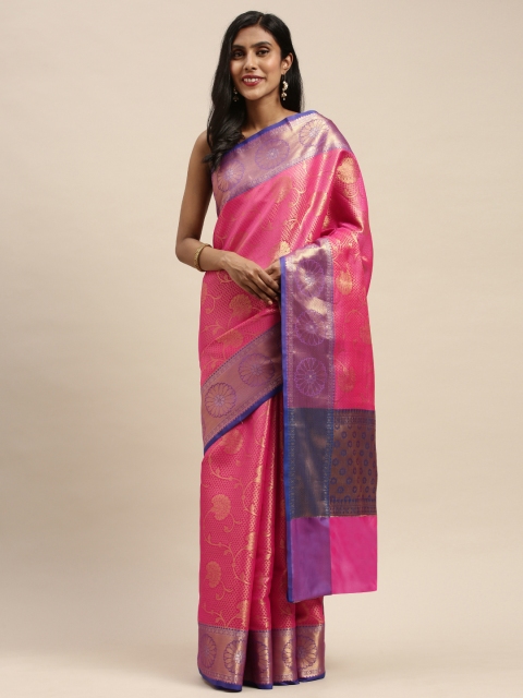 

Pothys Pink & Golden Tissue Woven Design Patola Saree