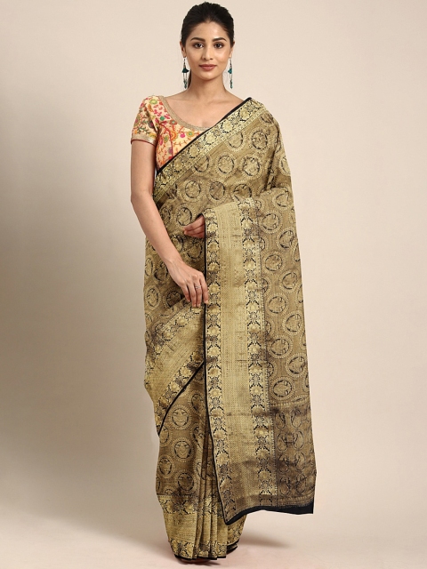 

Pothys Gold-Toned Woven Design Tissue Saree