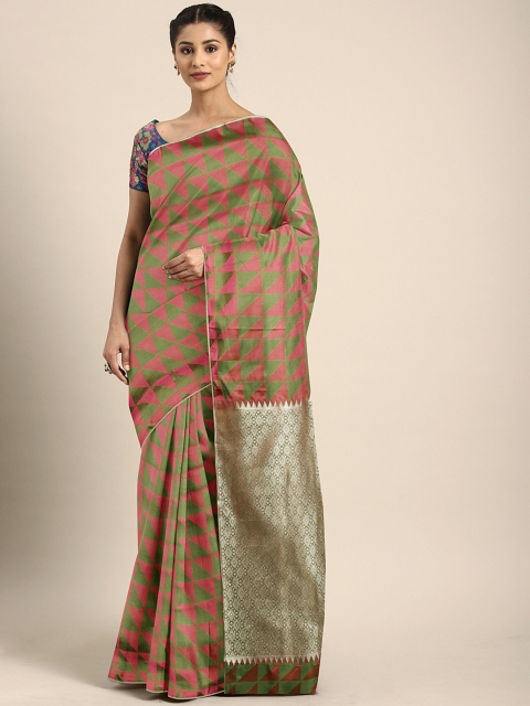 

Pothys Green & Pink Art Silk Printed Saree