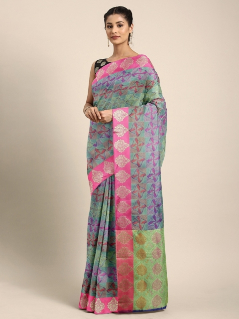 

Pothys Multicoloured Woven Design Tissue Saree, Multi
