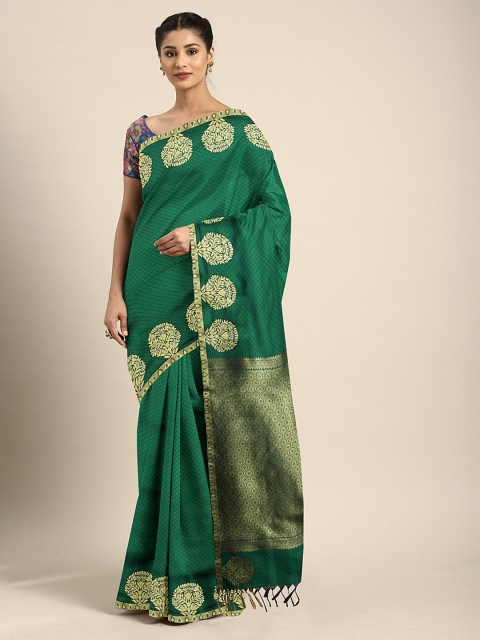 

Pothys Green & Golden Art Silk Woven Design Saree