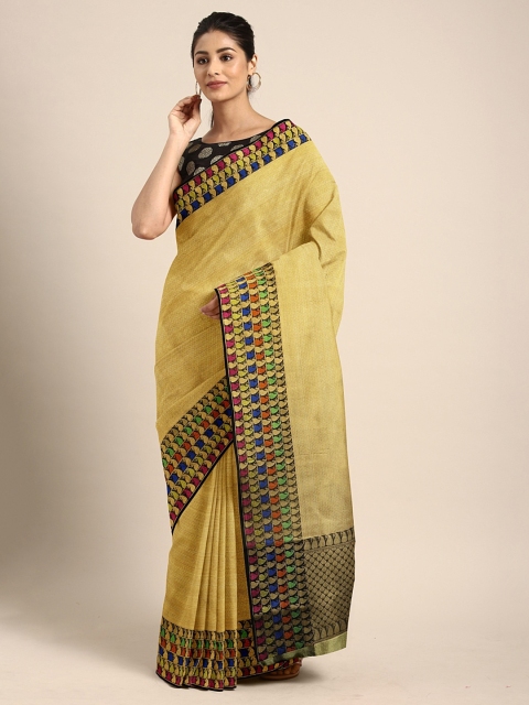 

Pothys Gold-Toned Woven Design Tissue Patola Saree