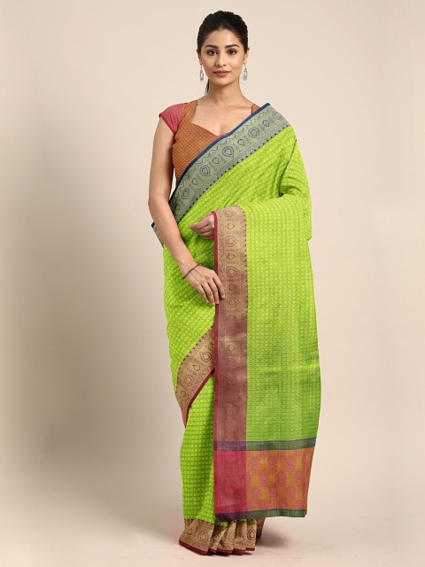 

Pothys Green Woven Design Tissue Saree