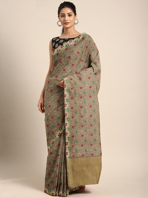 

Pothys Brown Woven Design Tissue Saree