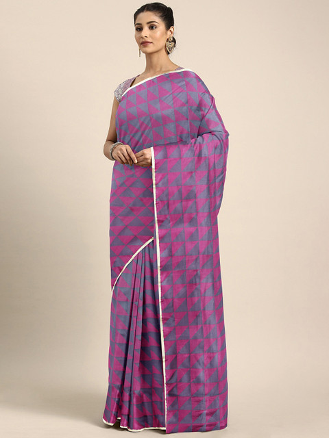 

Pothys Grey & Pink Art Silk Woven Design Saree
