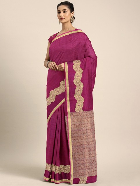 

Pothys Magenta Pink Woven Design Art Silk Saree