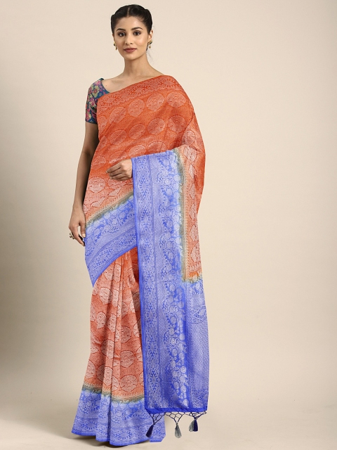 

Pothys Red Woven Design Jute Silk Saree