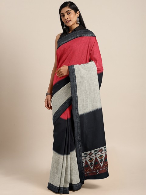 

Pothys Multicoloured Saree, Red