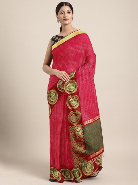 

Pothys Red Solid Silk Cotton Saree