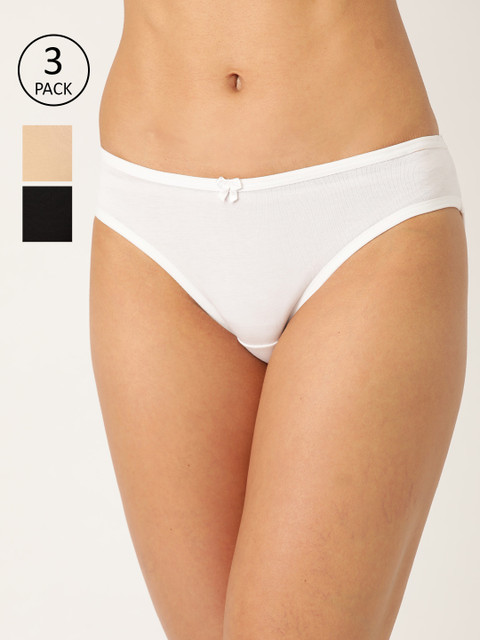 

Leading Lady Women Pack of 3 Bikini Briefs D-LICRA-WSB-S, Black