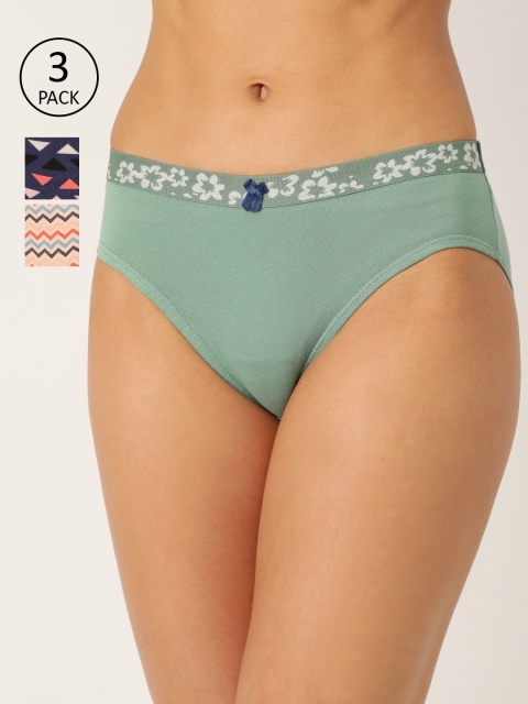 

Leading Lady Women Pack of 3 Bikini Briefs, Sea green