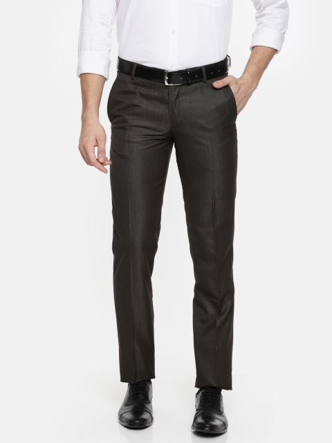 

John Players Brown Slim Fit Formal Trousers