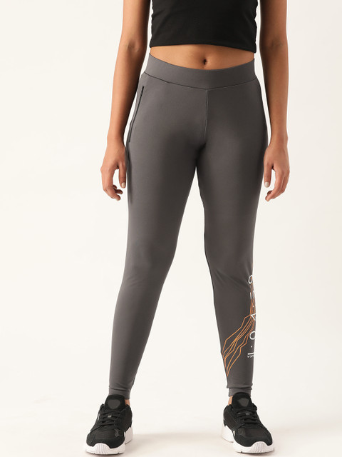 

Sweet Dreams Women Charcoal Grey Printed Detail Training Tights