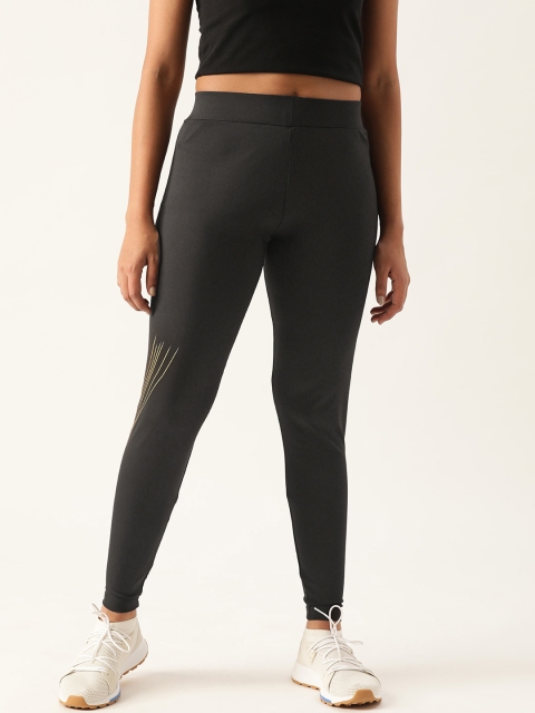 

Sweet Dreams Women Black Printed Detail Training Tights