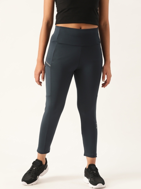 

Sweet Dreams Women Navy Blue Solid Cropped Training Tights