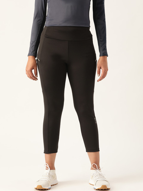 

Sweet Dreams Women Black Solid Cropped Training Tights