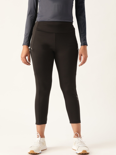 

Sweet Dreams Women Black Solid Cropped Training Tights