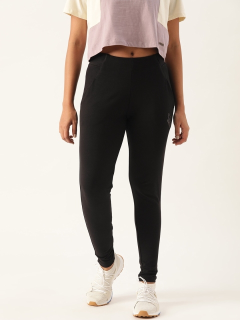 

Sweet Dreams Women Black Solid Fitted Training Track Pants