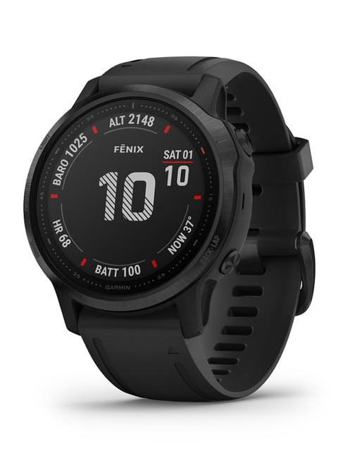 

Garmin Unisex Black Fenix 6S Carbon Gray DLC Smart Watch 010-02159-7F