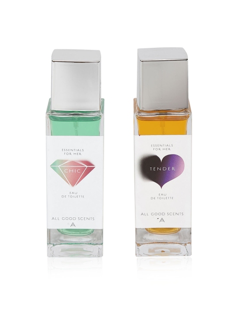 

ALL GOOD SCENTS Set of 2 Floral Eau De Toilette Sprays, Green