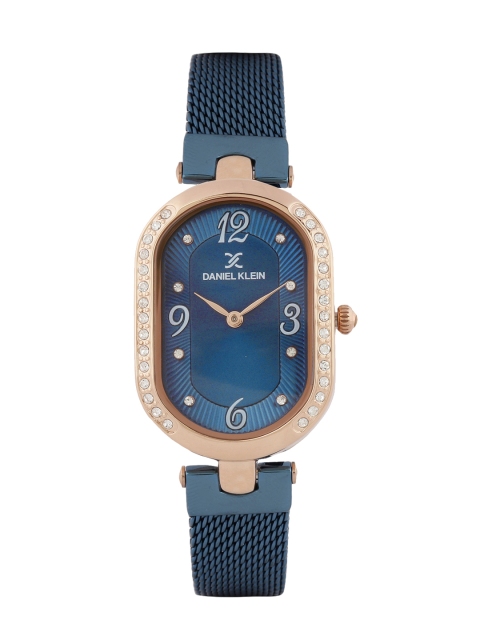 

Daniel Klein Women Blue Textured Analogue Watch DK.1.12466-7