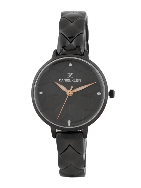 

Daniel Klein Women Black Textured Analogue Watch DK.1.12406-5