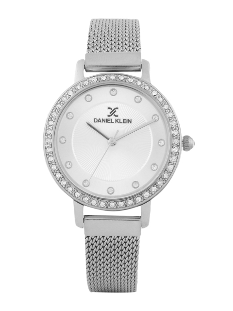 

Daniel Klein Women Silver-Toned Textured Analogue Watch DK.1.12418-1