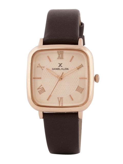 

Daniel Klein Women Rose Gold-Toned Textured Analogue Watch DK.1.12430-7