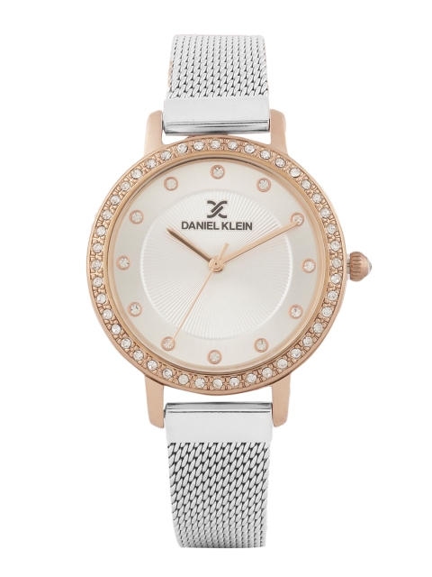 

Daniel Klein Women Silver-Toned Textured Analogue Watch DK.1.12418-6