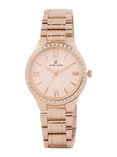 

Daniel Klein Women Rose Gold-Toned Textured Analogue Watch DK.1.12407-2