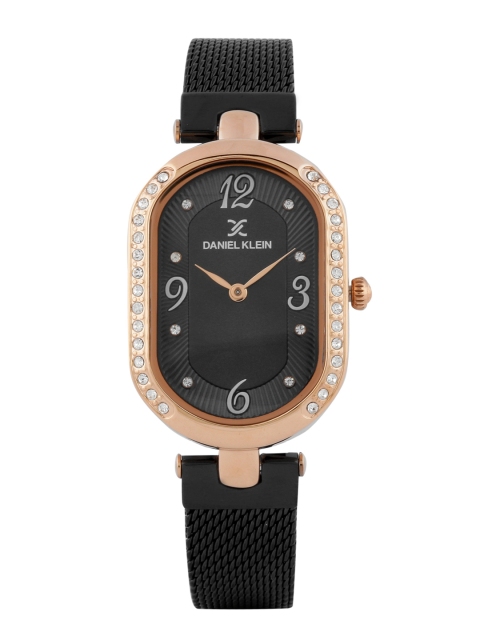 

Daniel Klein Women Black Textured Analogue Watch DK.1.12466-6